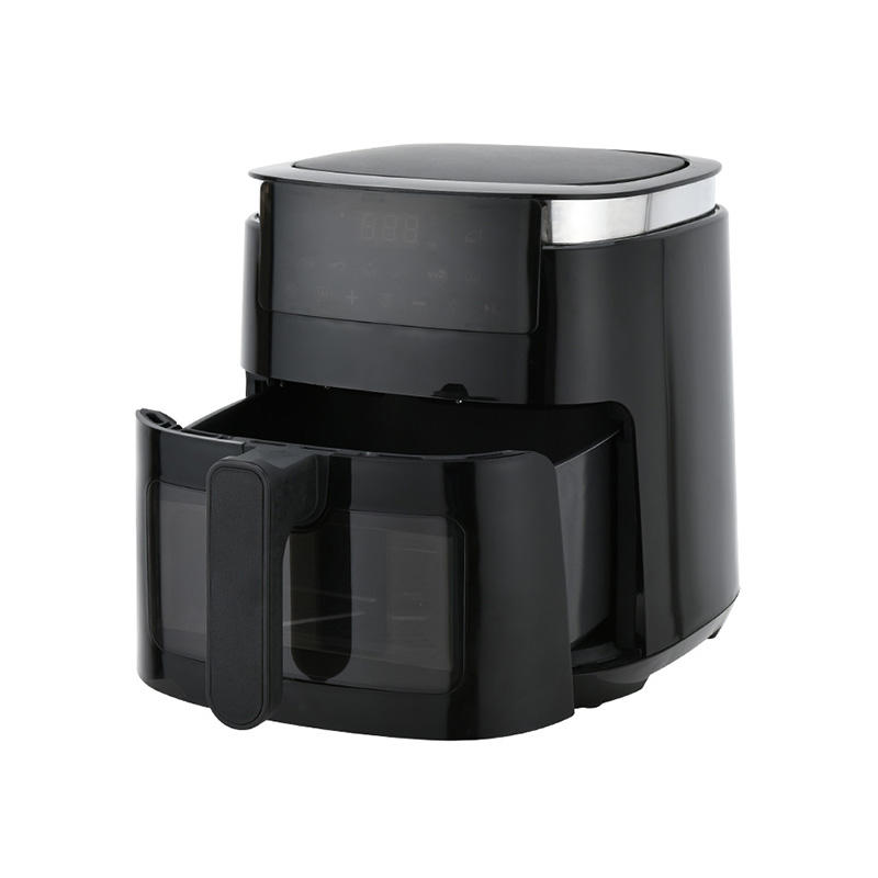 Black Air Fryer 5Qt, 1250W/1300W, less oil, less fat, Dishwasher-safe&Non-stick