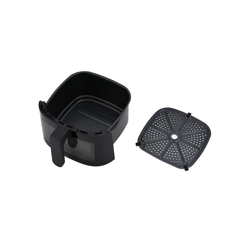Black Air Fryer 5Qt, 1250W/1300W, less oil, less fat, Dishwasher-safe&Non-stick